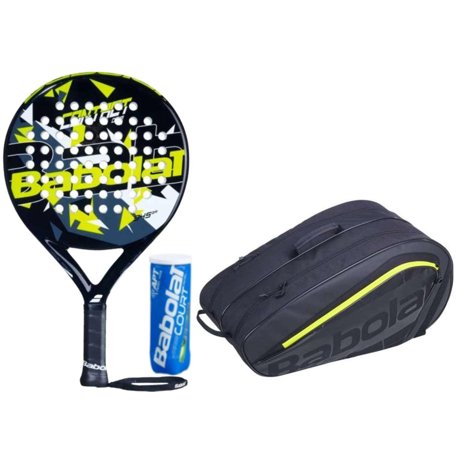 Billede af Babolat Padel Pakketilbud (Contact Core + RH Padel Performance Lite + Court Padel X3)